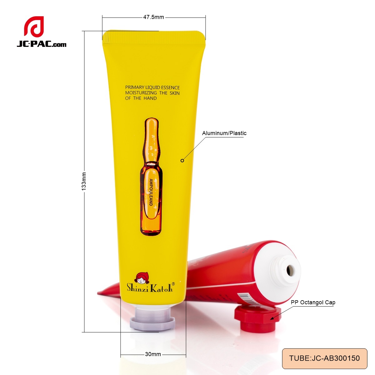 AB300150  50ml aluminum Plastic soft tube , cosmetic tube, hand cream Package