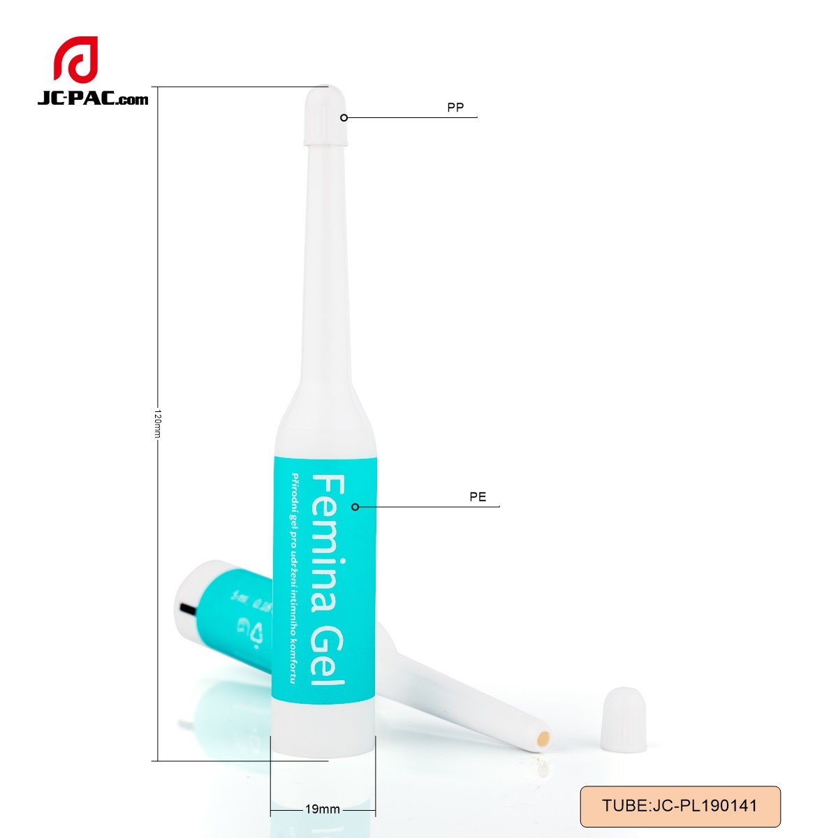 PL190141 5ml Long Nozzle Tube for Vaginal Gel, Lubricant Oil Package，empty plastic ointment tubes