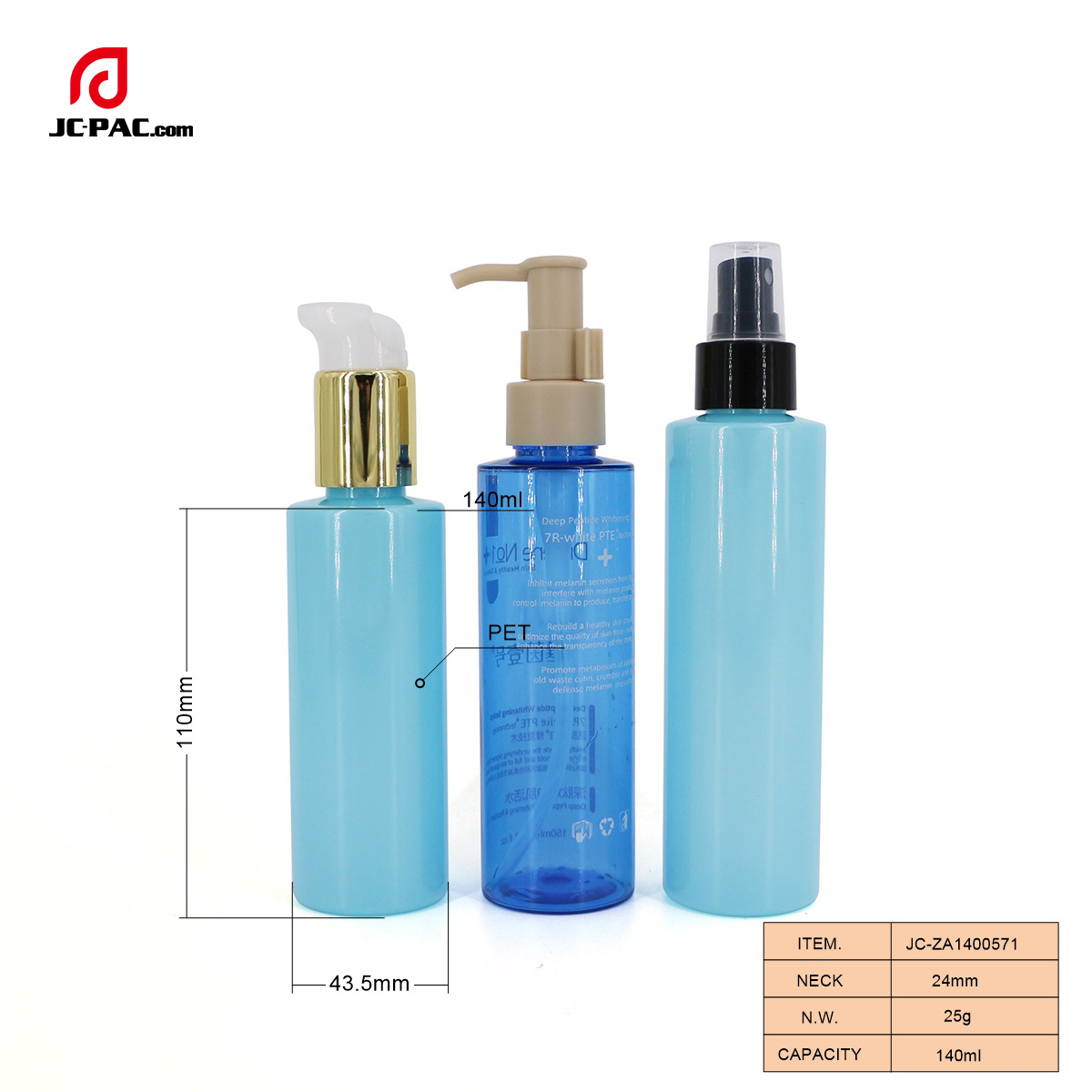 ZA1400571 140ml Tonner Bottle Packaging, Cosmetic Packaging Bottle, Empty Lotion Bottle,Cleansing Oil Bottle, Custom Design Plastic Bottle