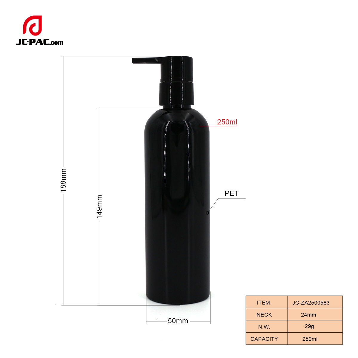 ZA2500583 250ml Wholesale Plastic Bottle, China Plastic Bottle, Cosmetic Bottle, Custom Design Plastic Bottle